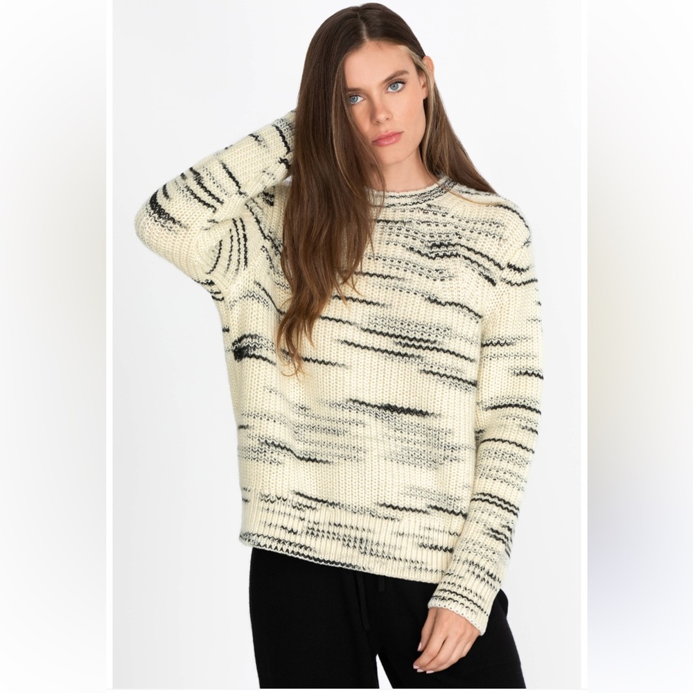 Johnny Was Calme Women’s Large Chunky Knit Pullover Wool Nylon Blend Sweater